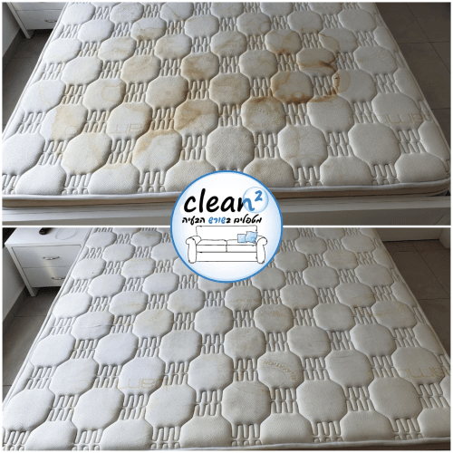 ניקיון מזרנים לפני ואחרי